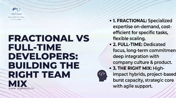 fractional vs full-time developers team mix decision framework